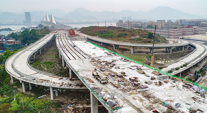 104国道温州西过境永嘉张堡至瓯海桐岭段改建工程主线预计年底贯通